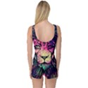 Psychedelic Lion One Piece Boyleg Swimsuit View2