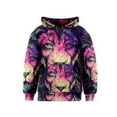 Psychedelic Lion Kids  Pullover Hoodie