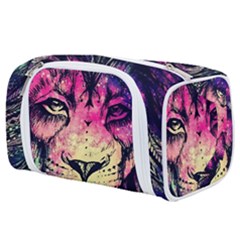 Psychedelic Lion Toiletries Pouch by Cendanart