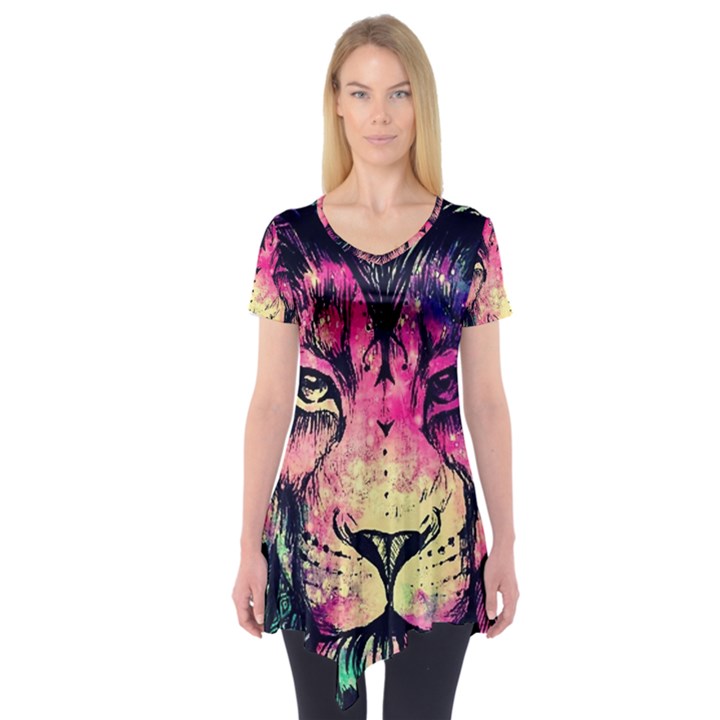 Psychedelic Lion Short Sleeve Tunic 