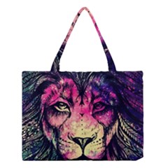 Psychedelic Lion Medium Tote Bag by Cendanart