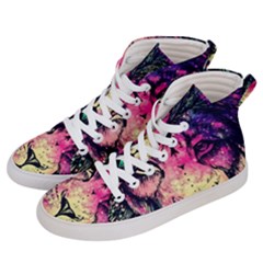 Psychedelic Lion Men s Hi-top Skate Sneakers by Cendanart