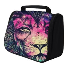 Psychedelic Lion Full Print Travel Pouch (small) by Cendanart