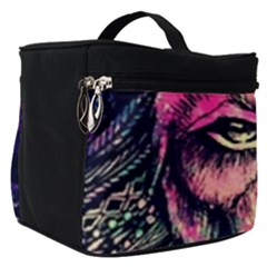 Psychedelic Lion Make Up Travel Bag (small) by Cendanart