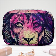 Psychedelic Lion Make Up Pouch (small) by Cendanart