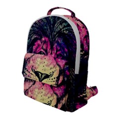 Psychedelic Lion Flap Pocket Backpack (large) by Cendanart