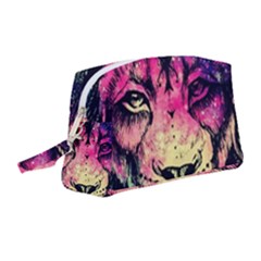 Psychedelic Lion Wristlet Pouch Bag (medium) by Cendanart