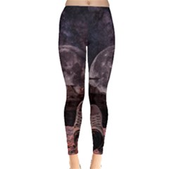 In The Cosmos Moon Sci-fi Space Sky Everyday Leggings  by Cendanart