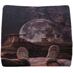 In The Cosmos Moon Sci-fi Space Sky Seat Cushion by Cendanart