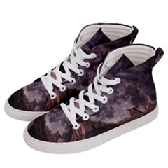 In The Cosmos Moon Sci-fi Space Sky Men s Hi-top Skate Sneakers by Cendanart