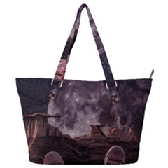 In The Cosmos Moon Sci-fi Space Sky Full Print Shoulder Bag by Cendanart