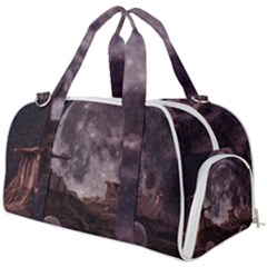 In The Cosmos Moon Sci-fi Space Sky Burner Gym Duffel Bag by Cendanart