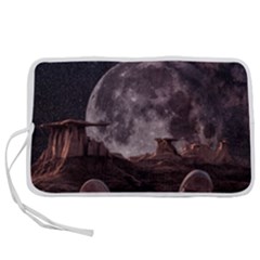 In The Cosmos Moon Sci-fi Space Sky Pen Storage Case (s) by Cendanart