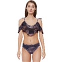 In The Cosmos Moon Sci-fi Space Sky Ruffle Edge Tie Up Bikini Set	 View1