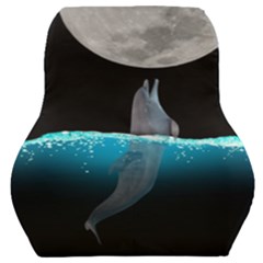 Dolphin Moon Water Car Seat Back Cushion  by Ndabl3x