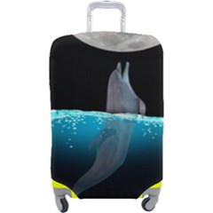 Dolphin Moon Water Luggage Cover (large) by Ndabl3x