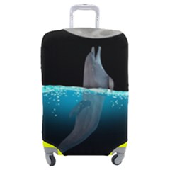 Dolphin Moon Water Luggage Cover (medium) by Ndabl3x