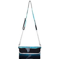 Dolphin Moon Water Mini Crossbody Handbag by Ndabl3x