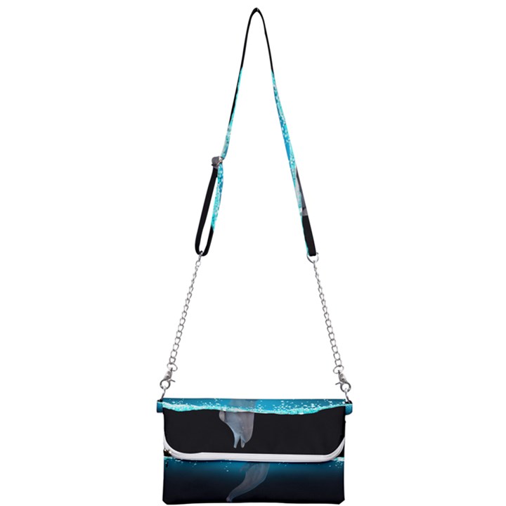 Dolphin Moon Water Mini Crossbody Handbag