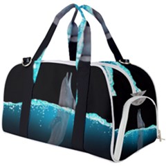 Dolphin Moon Water Burner Gym Duffel Bag by Ndabl3x