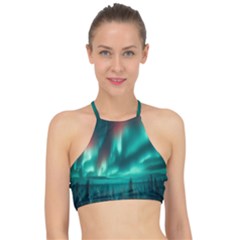 Aurora Borealis Snow Halter Bikini Top by Ndabl3x