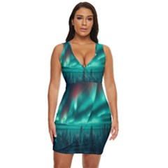 Aurora Borealis Snow Draped Bodycon Dress by Ndabl3x