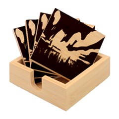 Aurora Borealis Snow Bamboo Coaster Set by Ndabl3x