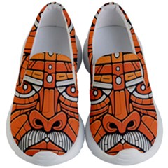 Face Skull Head Art Kids Lightweight Slip Ons