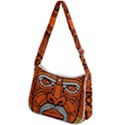 Face Skull Head Art Zip Up Shoulder Bag View2