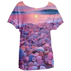 Sea Beach Water Sunset Ocean Women s Oversized T-shirt by Ndabl3x