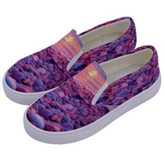 Sea Beach Water Sunset Ocean Kids  Canvas Slip Ons by Ndabl3x