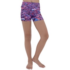 Sea Beach Water Sunset Ocean Kids  Lightweight Velour Yoga Shorts by Ndabl3x