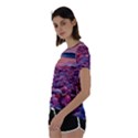 Sea Beach Water Sunset Ocean Short Sleeve Open Back T-Shirt View2