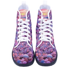 Sea Beach Water Sunset Ocean Men s High-top Canvas Sneakers by Ndabl3x