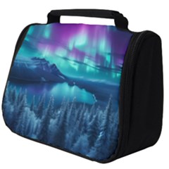 Lake Aurora Borealis Full Print Travel Pouch (big) by Ndabl3x