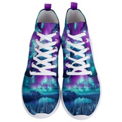 Lake Aurora Borealis Men s Lightweight High Top Sneakers by Ndabl3x