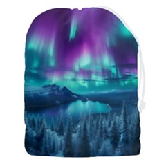 Lake Aurora Borealis Drawstring Pouch (3xl) by Ndabl3x