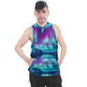 Lake Aurora Borealis Men s Sleeveless Hoodie View1