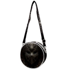 Mask Tribal Crossbody Circle Bag by Ndabl3x