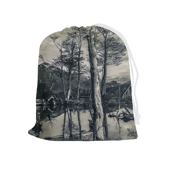 Dry Forest Landscape, Tierra Del Fuego, Argentina Drawstring Pouch (XL)