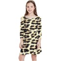 Leopard Print Kids  Quarter Sleeve Skater Dress View1