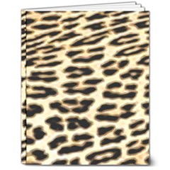 Leopard Print 8  X 10  Hardcover Notebook by TShirt44