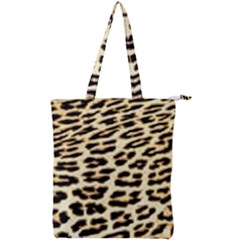 Leopard Print Double Zip Up Tote Bag by TShirt44