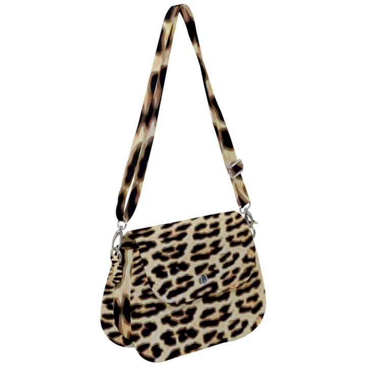 Leopard Print Saddle Handbag