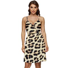 Leopard Print V-neck Pocket Summer Dress  by TShirt44