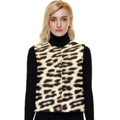 Leopard Print Women s Button Up Puffer Vest