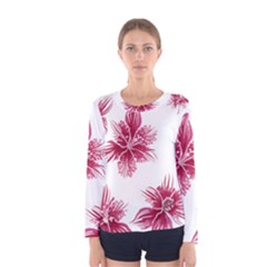 Hawaiian Flowers Women s Long Sleeve T-shirt