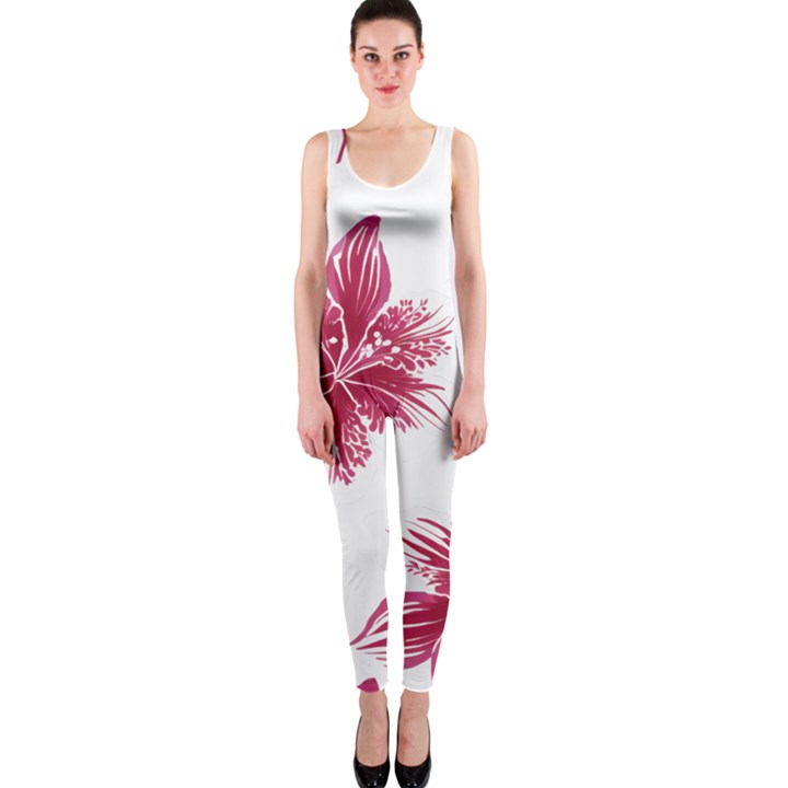 Hawaiian Flowers One Piece Catsuit