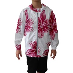 Hawaiian Flowers Kids  Hooded Windbreaker