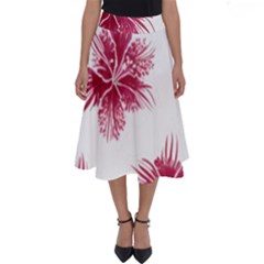 Hawaiian Flowers Perfect Length Midi Skirt by essentialimage